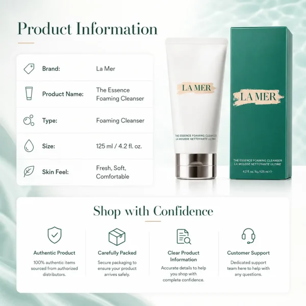 La Mer Essence Foaming Cleanser 125ml | Face Wash La Mer Essence Foaming Cleanser 125ml – Facial Cleanser