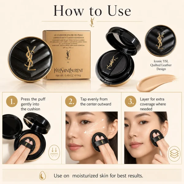 ChatGPT Image 2026年7月18日 10_43_22 (5) YSL Le Cushion Encre de Peau Luminous Matte Cushion Foundation Shade 10