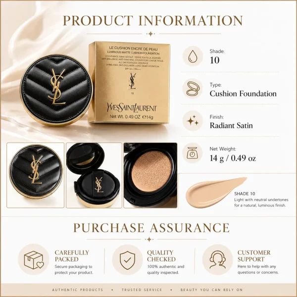 YSL Le Cushion Encre de Peau Shade 10 YSL Le Cushion Encre de Peau Shade 10