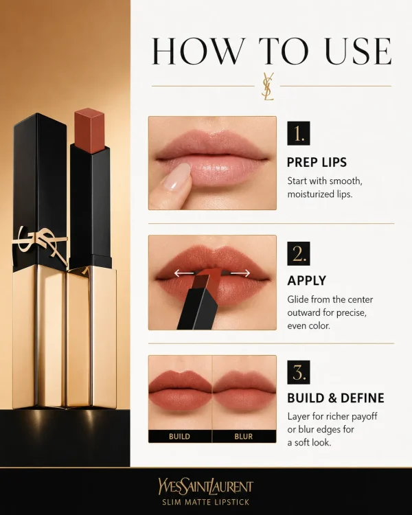 ChatGPT Image 2026年7月18日 11_31_35 (5) YSL Rouge Pur Couture The Slim Lipstick – Rich Color & Elegant Matte Finish
