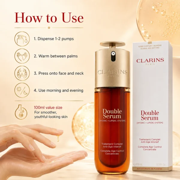 Clarins Double Serum Complete Age Control Concentrate 100ml New Version