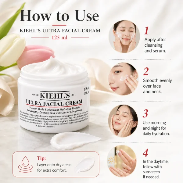 ChatGPT Image 2026年8月5日 12_19_33 (5) Kiehl's Ultra Facial Oil-Free Cream 125ml Large Size
