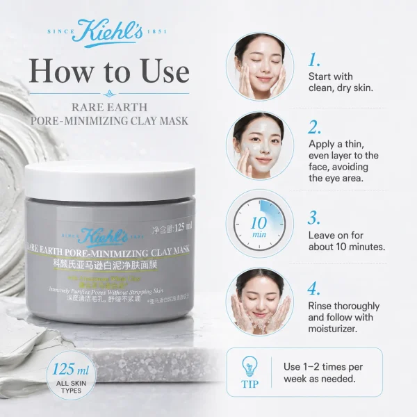 ChatGPT Image 2026年8月5日 12_21_52 (5) Kiehl's Rare Earth Deep Pore Cleansing Mask 125ml