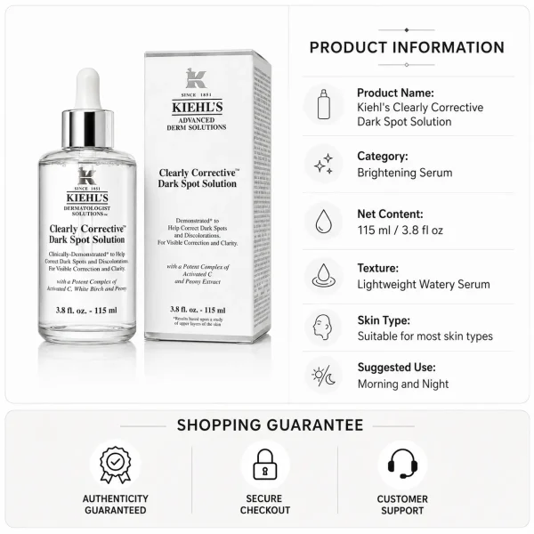ChatGPT Image 2026年8月5日 12_25_48 (6) Kiehl's Clearly Corrective Dark Spot Solution 115ml Large Size